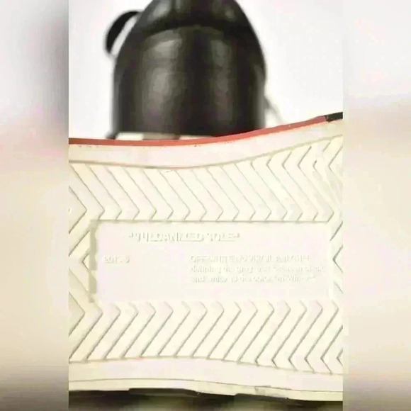 OFF-WHITE Black White Leather Virgil Abloh Vulcanized Low Sneakers  36EU 6US - Picture 6 of 9